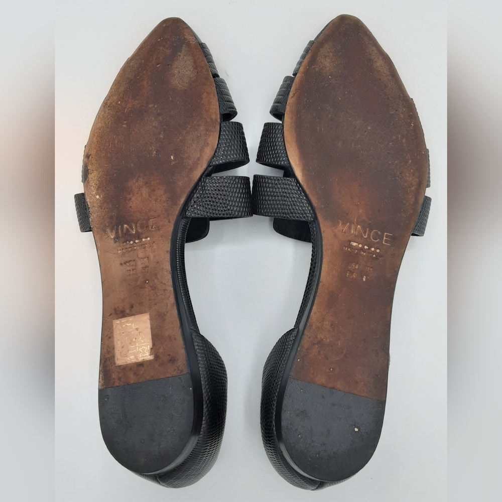 Vince Black Woven Pointed-Toe Flats - Picture 9 of 13